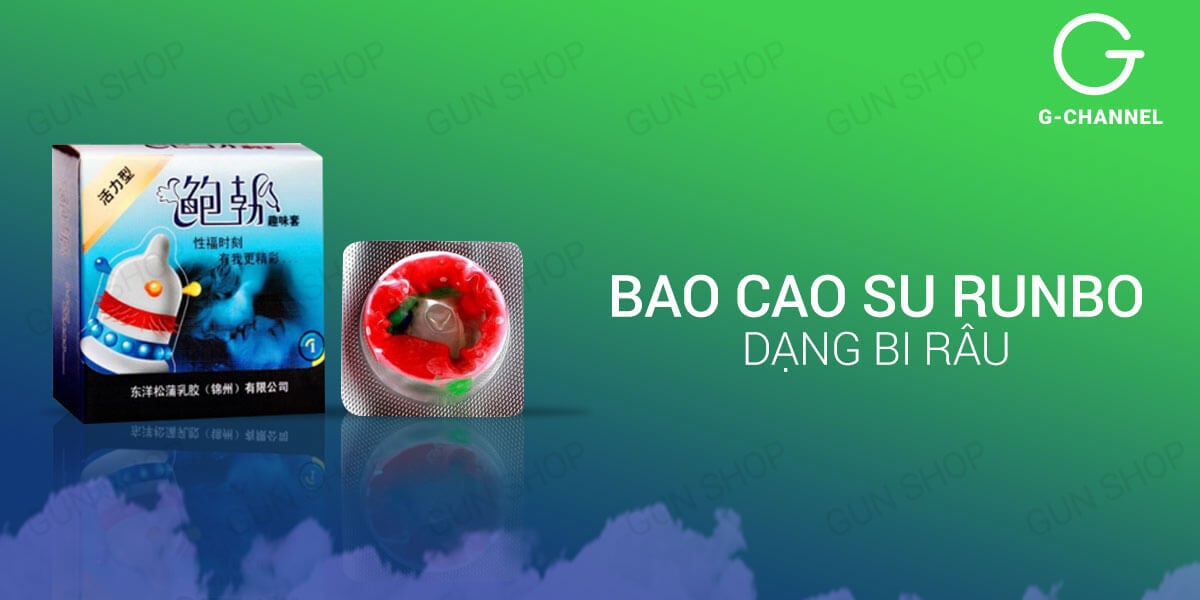 Bộ 3 hộp bao cao su Runbo gân gai lớn tăng khoái cảm