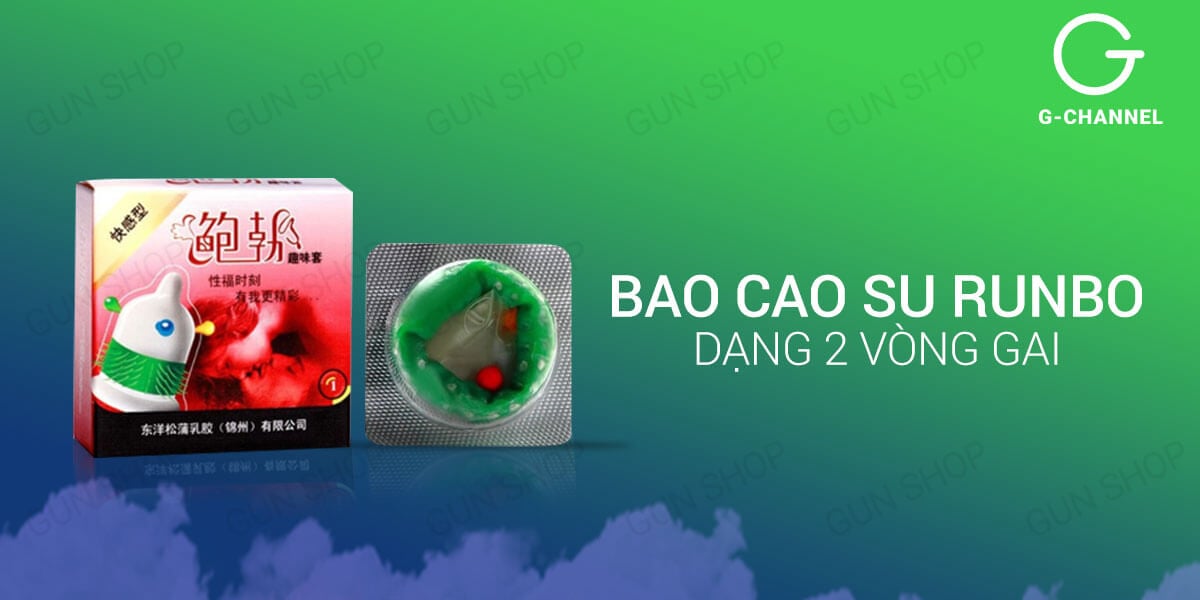 Bộ 3 hộp bao cao su Runbo gân gai lớn tăng khoái cảm