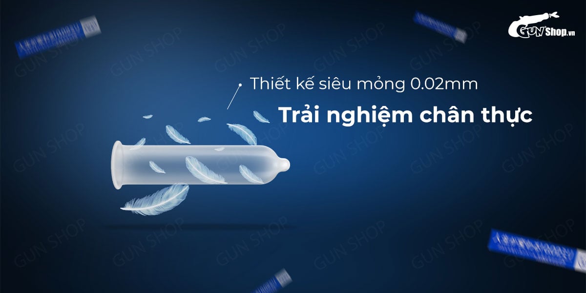 Bao cao su Sagami siêu mỏng 0.02mm, an toàn, hộp 6 cái