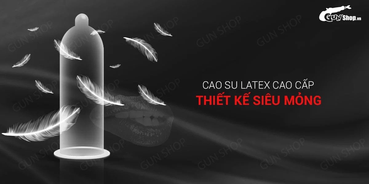Bao cao su SO Classic mỏng gel bôi trơn siêu an toàn 12 cái