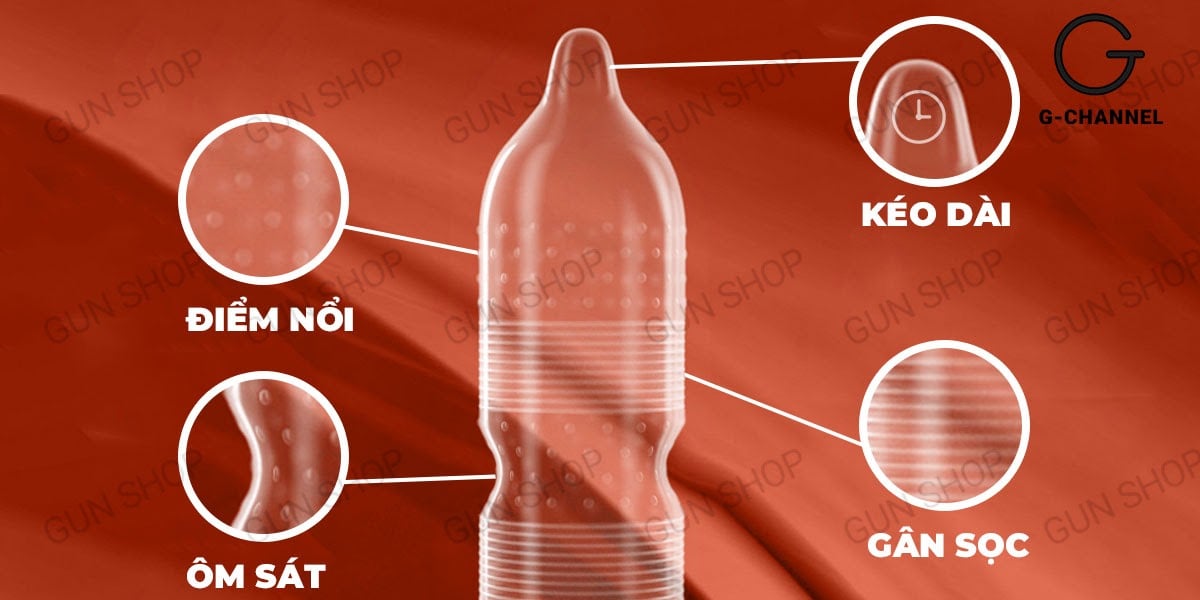 Bỏ sỉ Bao cao su Toshiro Long Shock 4in1 - Kéo dài thời gian - Hộp 10 cái giá rẻ