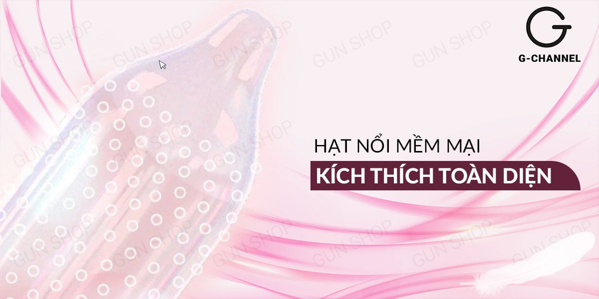 Bao cao su OLO 0.01 Zero Hồng siêu mỏng, hạt gai, gel trơn