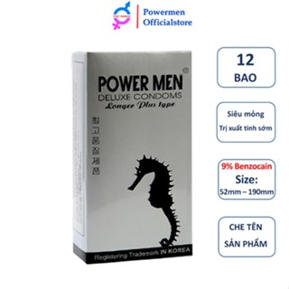 Bao Cao Su Powermen Cá Ngựa Bạc 12s Kéo Dài Thời Gian Chống Xuất Tinh