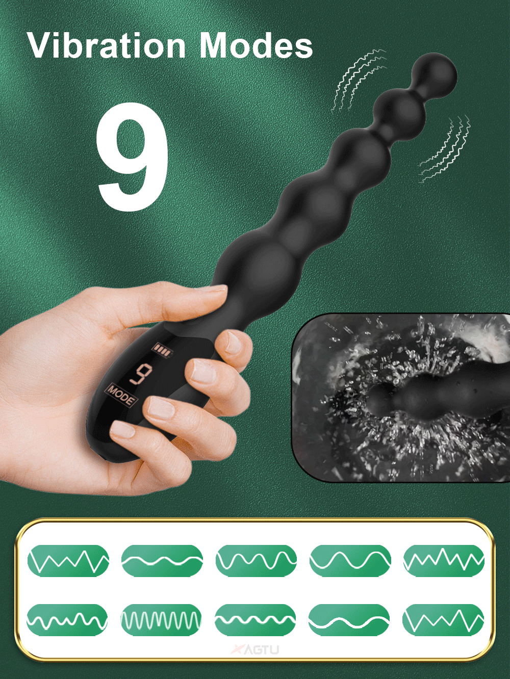 Que Rung Hậu Môn Massage Tiền Liệt Led Cao Cấp Kích Thích