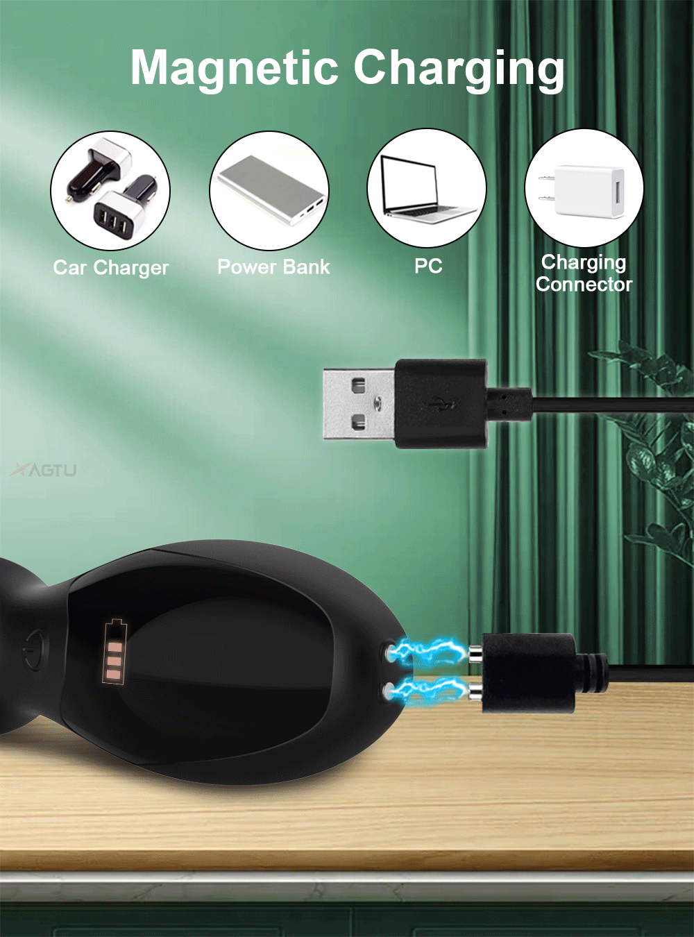 Que Rung Hậu Môn Massage Tiền Liệt Led Cao Cấp Kích Thích