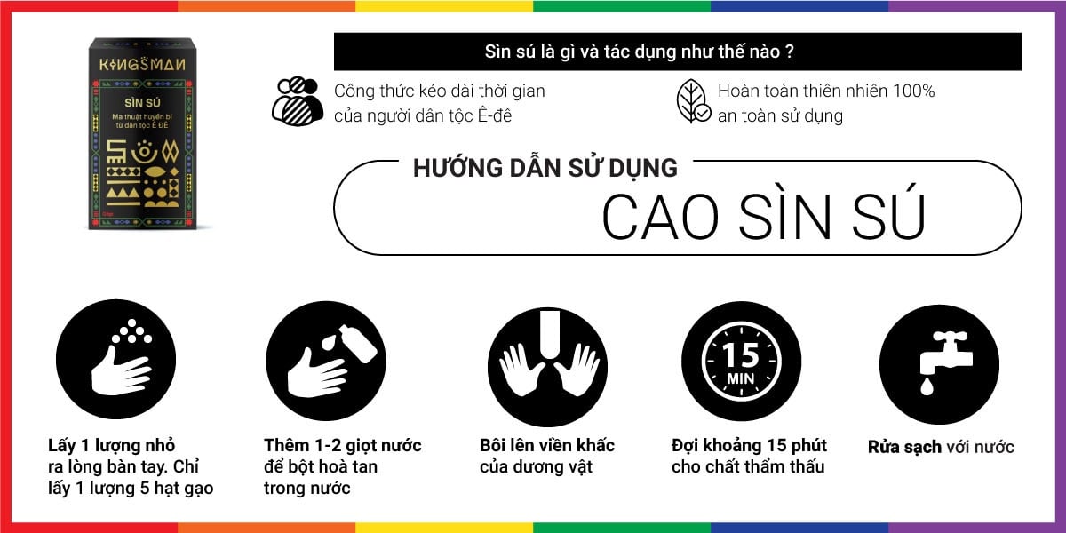 Bột sìn sú Kingsman chính hãng 0.5gr tăng khoái cảm kéo dài