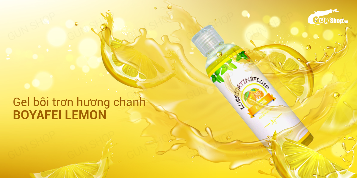 Gel bôi trơn hương chanh Boyafei Lemon 200ml tăng khoái cảm