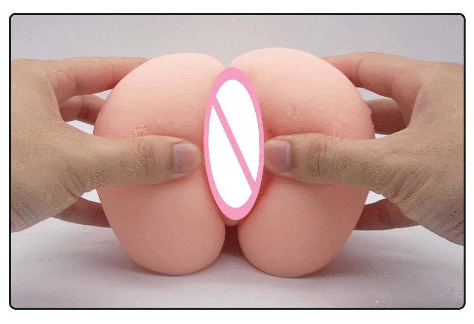 Mông giả 3D silicon nguyên khối cỡ lớn có lỗ âm đạo hậu môn