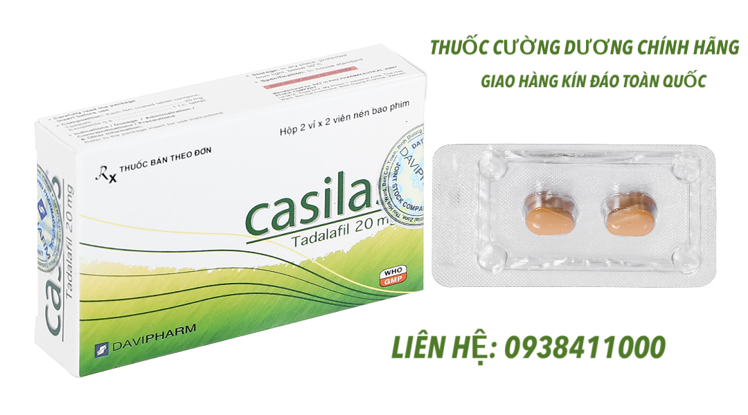 Viên uống Casilas 20mg tăng cường sinh lý nam hỗ trợ kéo dài