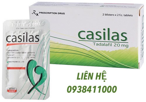 Viên uống Casilas 20mg tăng cường sinh lý nam hỗ trợ kéo dài