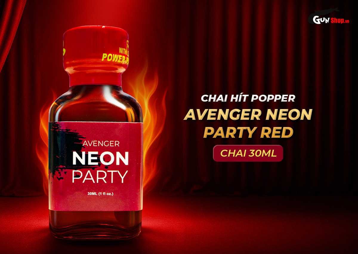 Popper PWD Avenger Neon Party Red hít tăng khoái cảm 30ml Mỹ Popper PWD Avenger Neon Party Red hít tăng khoái cảm 30ml Mỹ