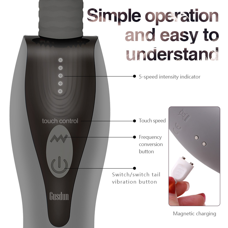 Review Chày rung cao cấp Gusdun AV 2 đầu rung xoay massage cho nữ chính hãng