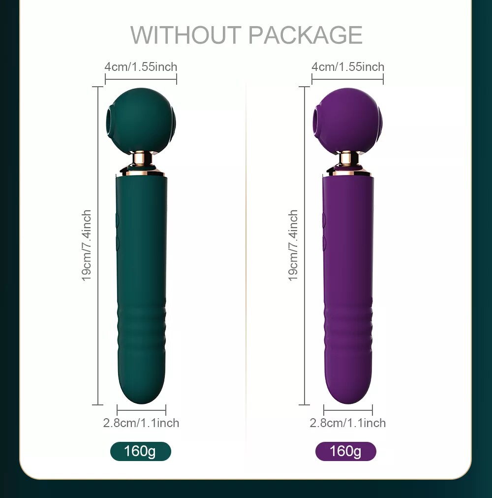 Chày rung tình yêu 3 in 1 massage thổi hút 10 chế độ êm ái