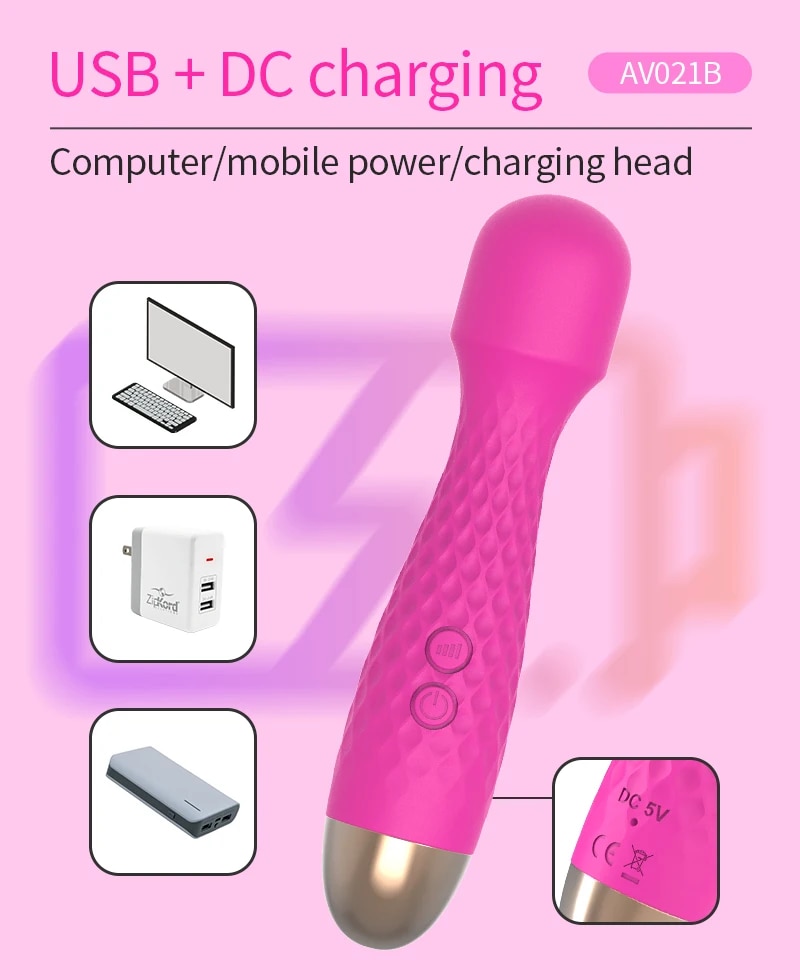 Chày rung mini không dây Wand Massager nhỏ gọn dễ dùng kích thích cực sướng