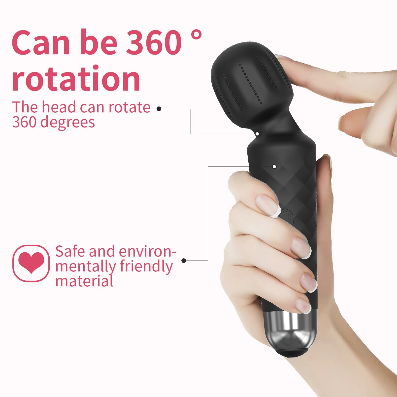 Chày rung Safiman Magic Wand gai nổi Kích thích điểm G mạnh mẽ