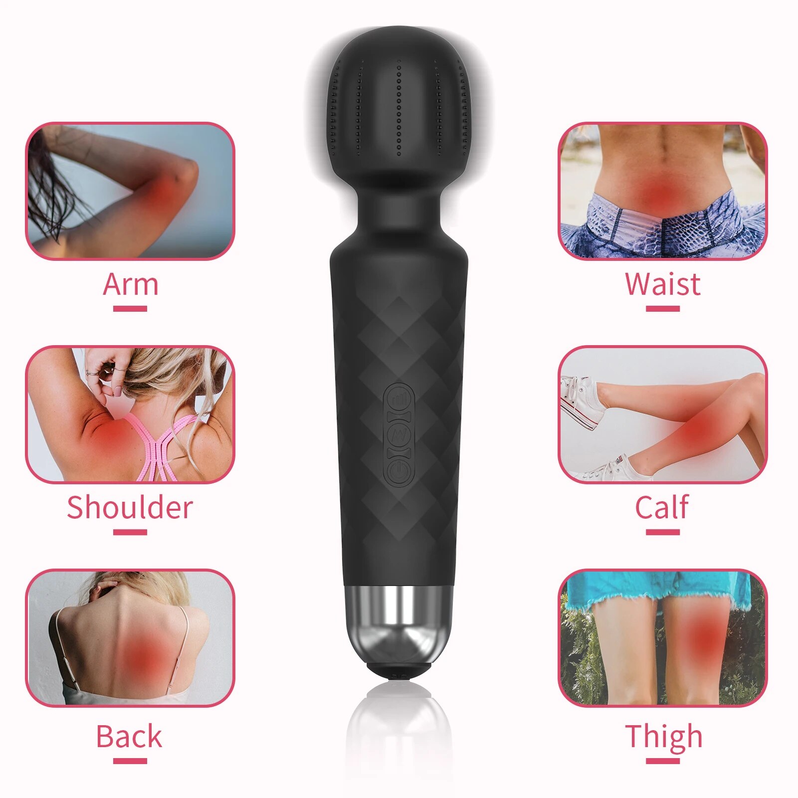 Chày rung Safiman Magic Wand gai nổi Kích thích điểm G mạnh mẽ