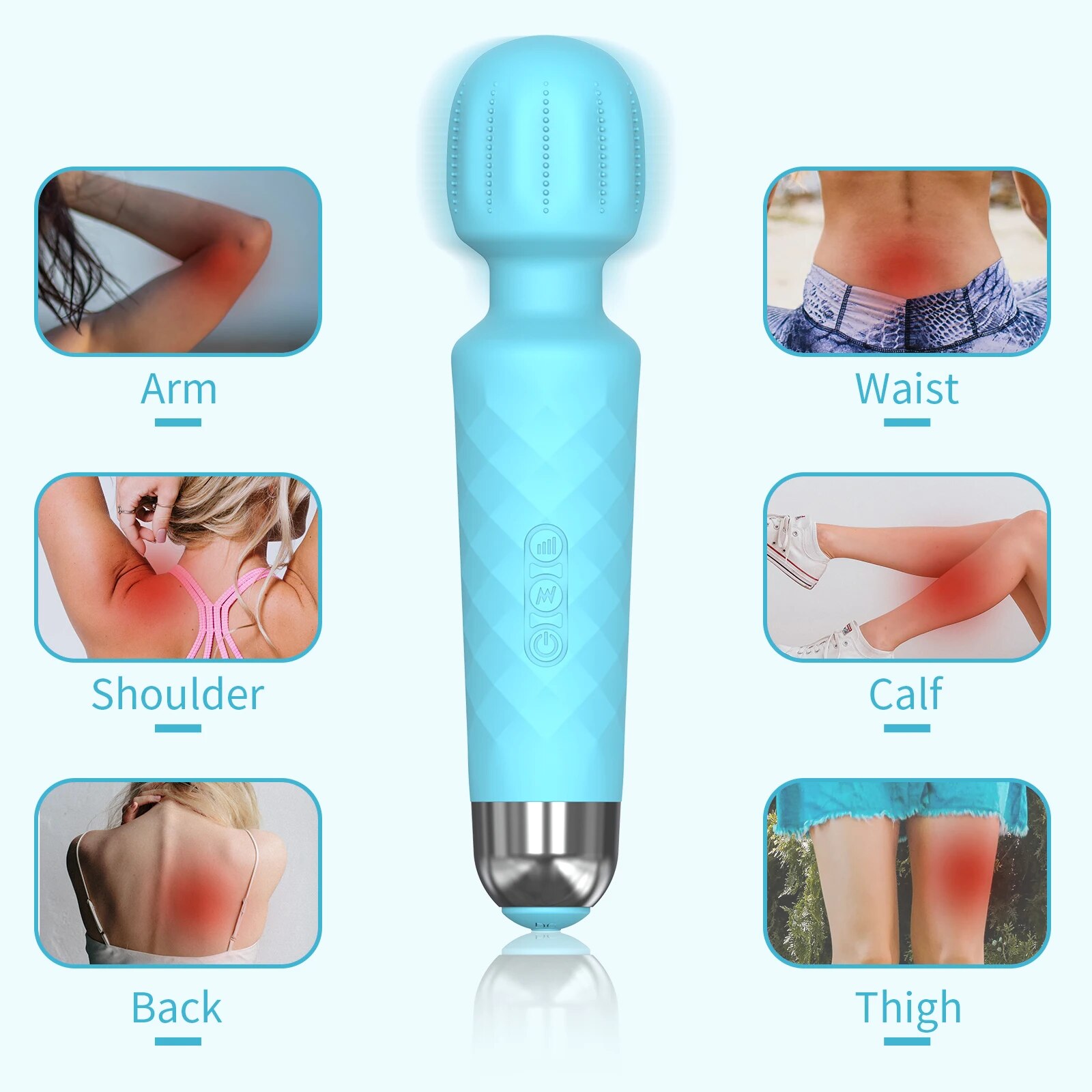 Chày rung Safiman Magic Wand gai nổi Kích thích điểm G mạnh mẽ