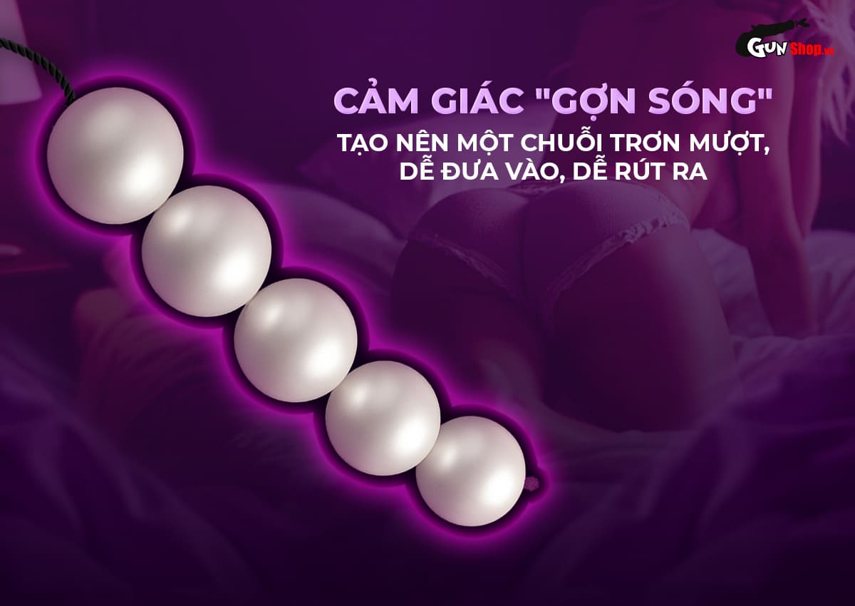 Chuỗi ngọc trai kích thích hậu môn cao cấp an toàn tự nhiên