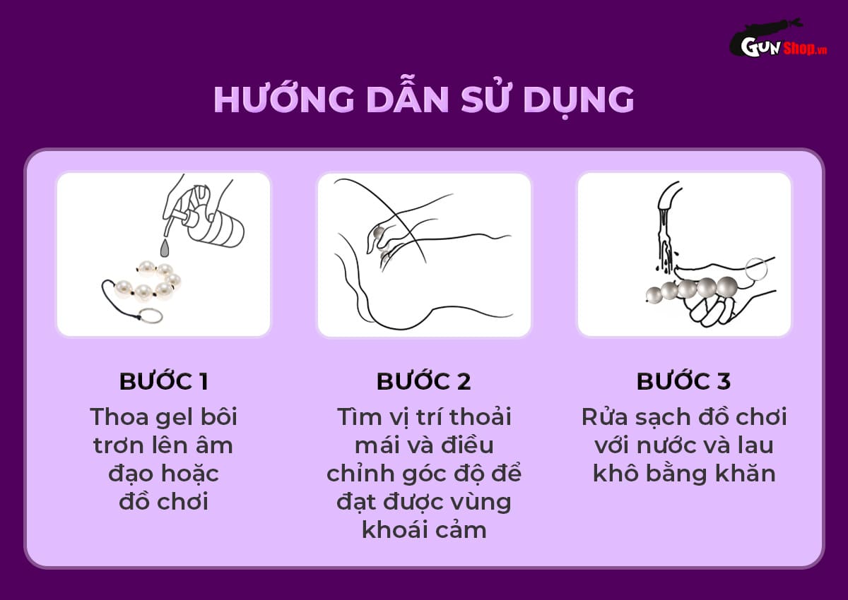 Chuỗi ngọc trai kích thích hậu môn cao cấp an toàn tự nhiên