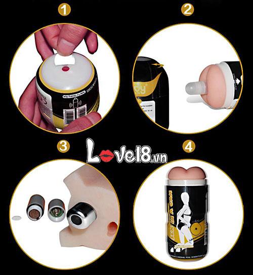 Cốc thủ dâm Lovetoy Anus rung mạnh lỗ hậu môn cao cấp