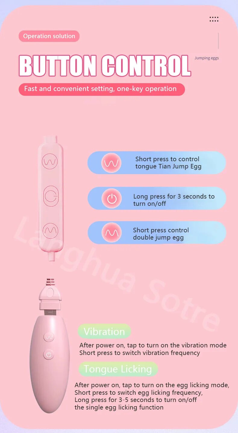 Trứng rung tình yêu Jiuuy 3 in 1 lưỡi liếm rung điều khiển từ xa