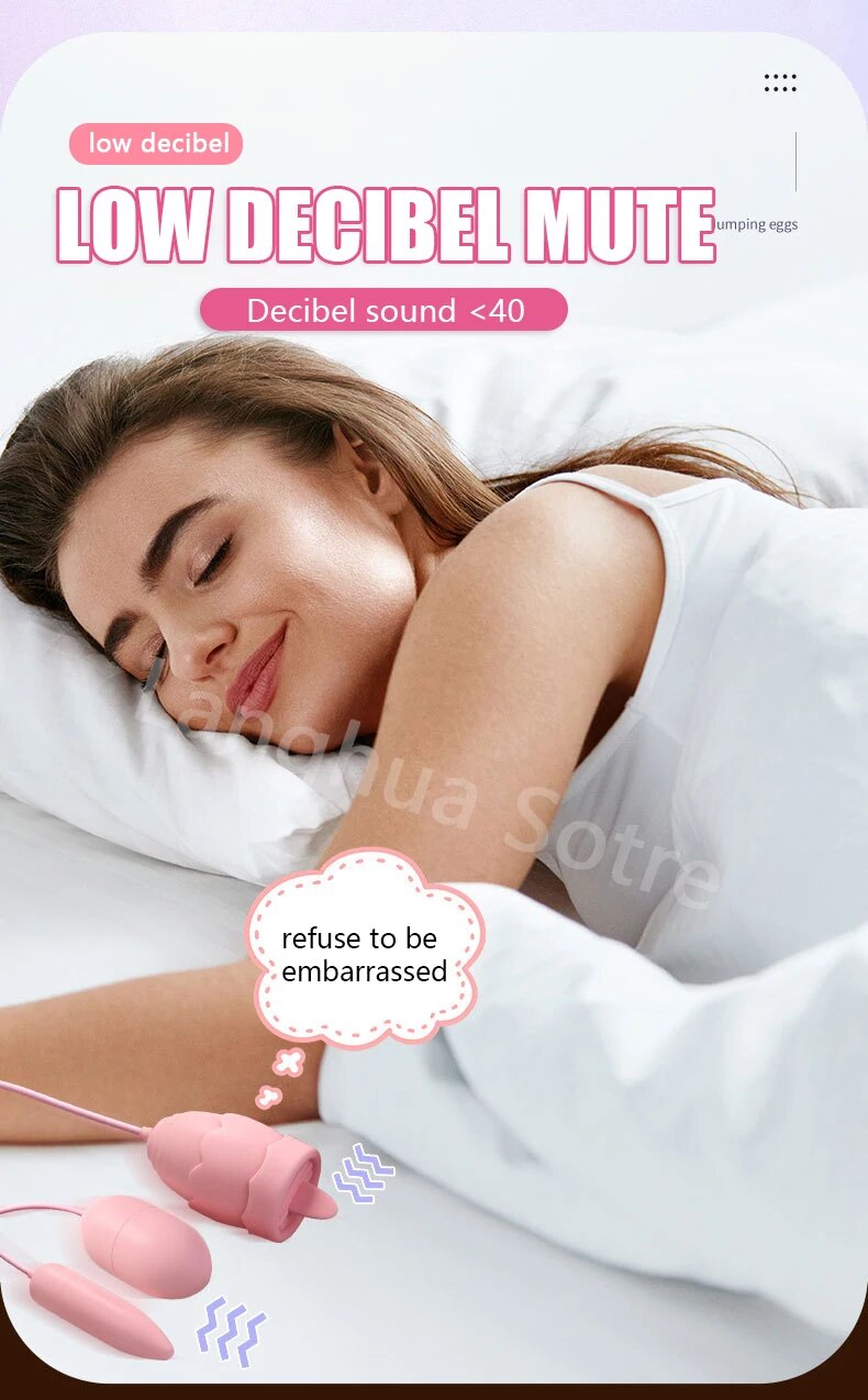 Trứng rung tình yêu Jiuuy 3 in 1 lưỡi liếm rung điều khiển từ xa