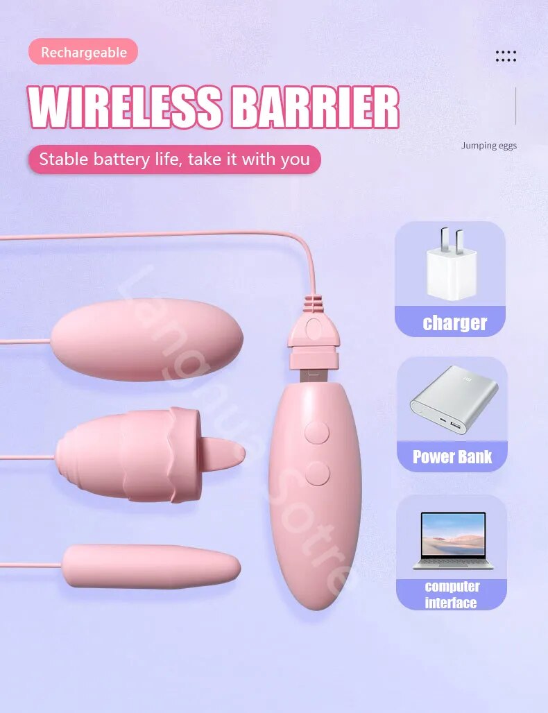 Trứng rung tình yêu Jiuuy 3 in 1 lưỡi liếm rung điều khiển từ xa