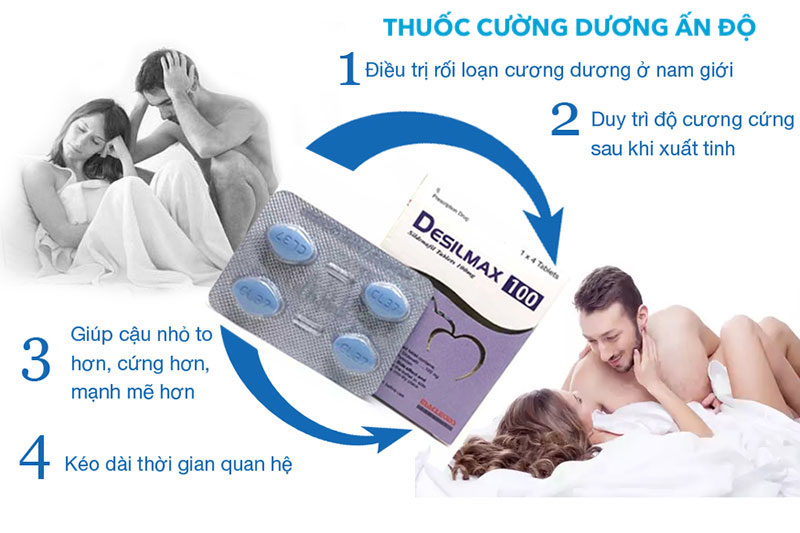 Desilmax 100mg Ấn Độ tăng cường sinh lý mạnh mẽ, chính hãng
