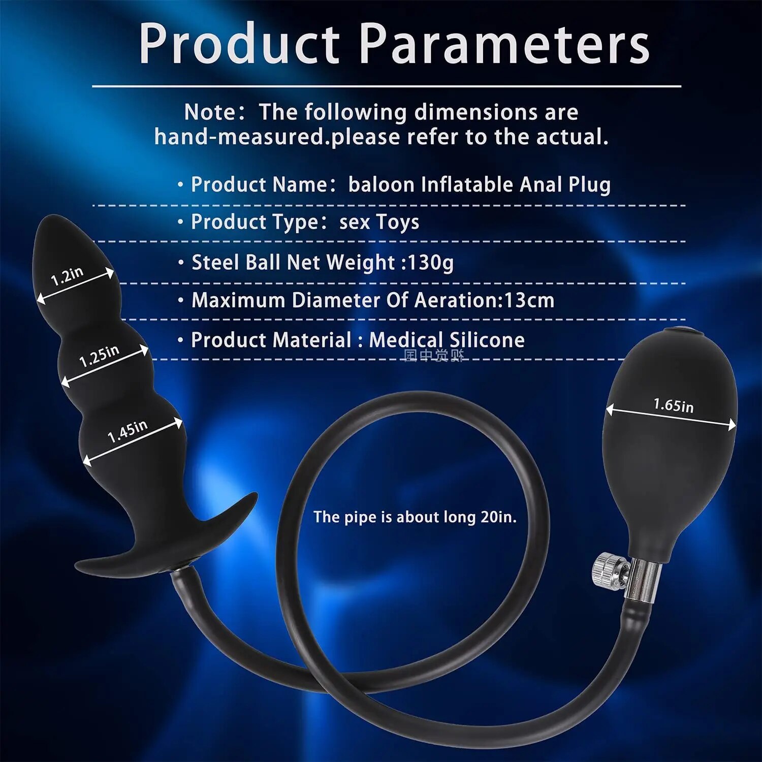 Phích cắm hậu môn bơm hơi Hannibal khổng lồ tăng kích thích