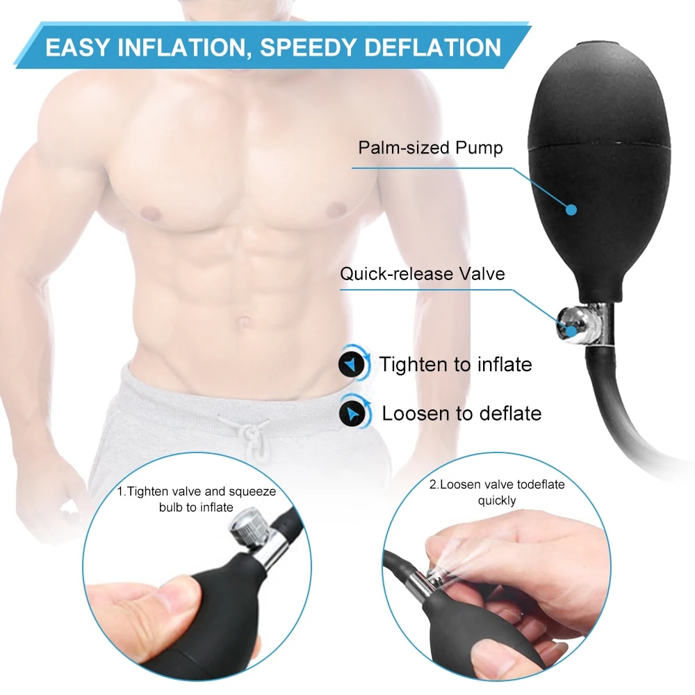 Phích cắm hậu môn bơm hơi Hannibal khổng lồ tăng kích thích