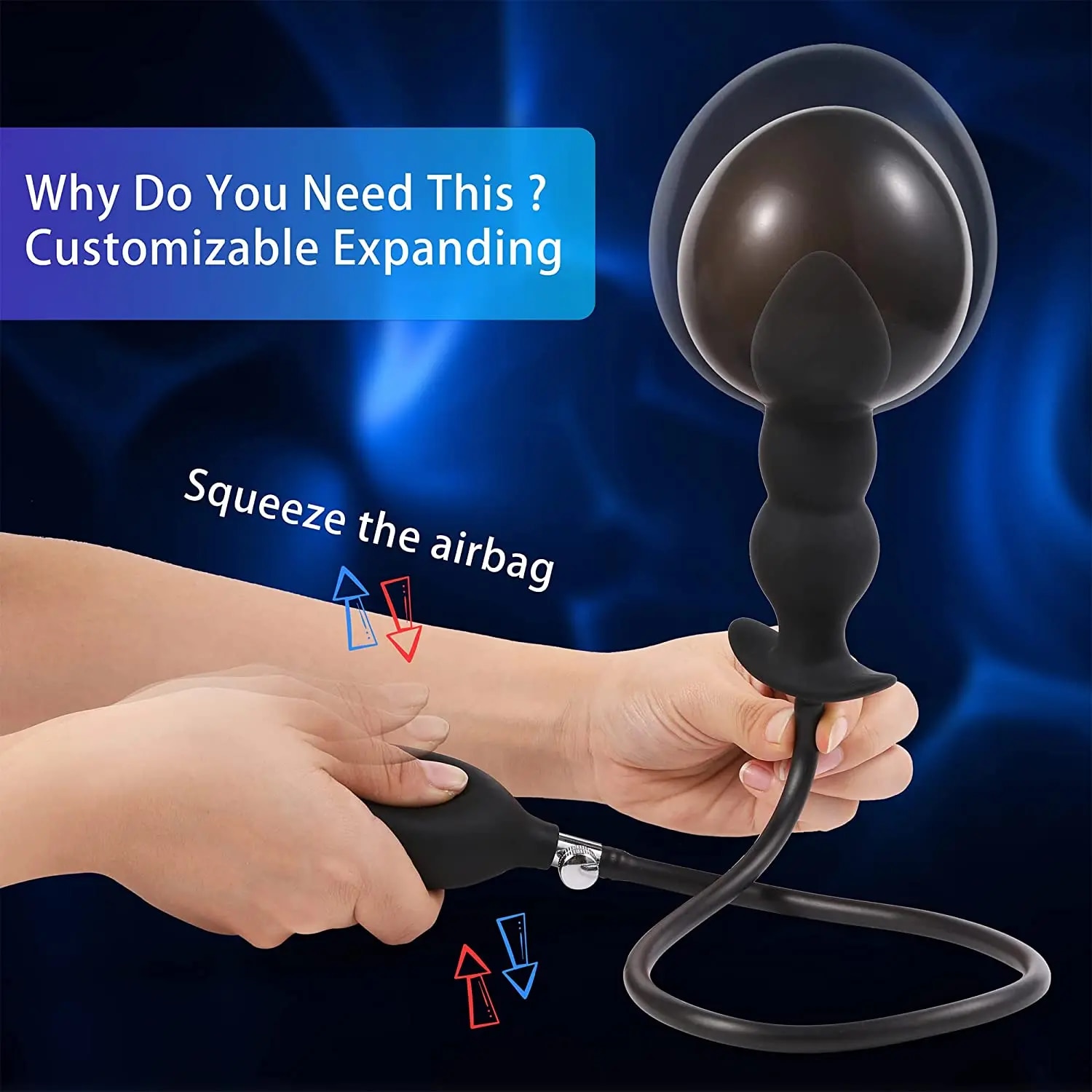 Phích cắm hậu môn bơm hơi Hannibal khổng lồ tăng kích thích