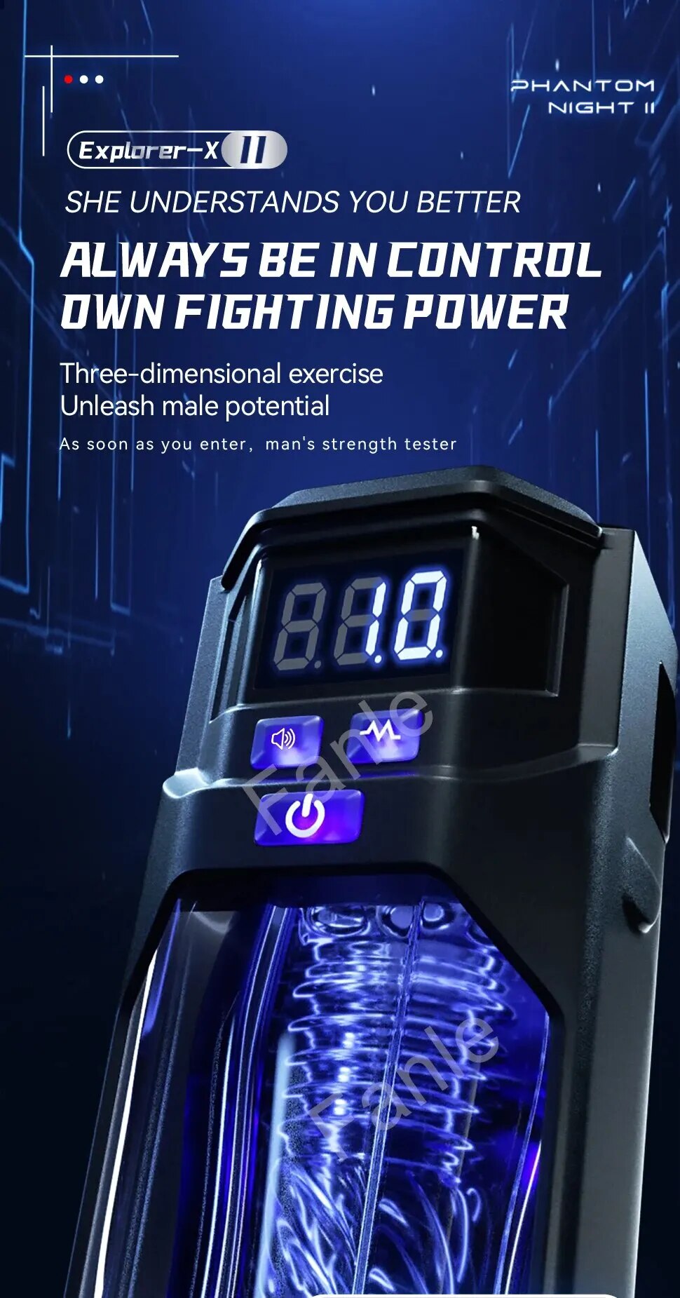 Máy thủ dâm tự động Explorer-X II rung thụt co bóp sướng mê