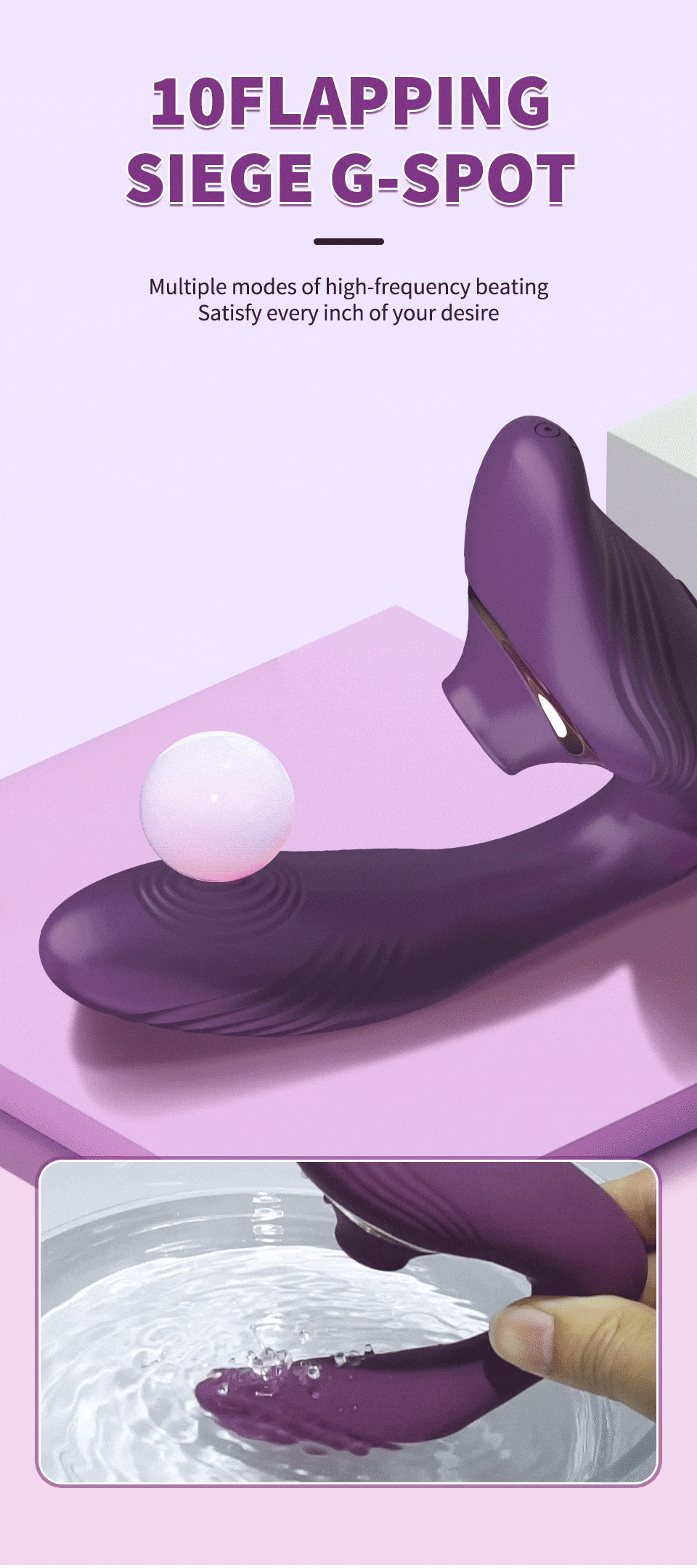 Máy massage Becky 2 đầu rung bú hút kích thích điểm G mạnh