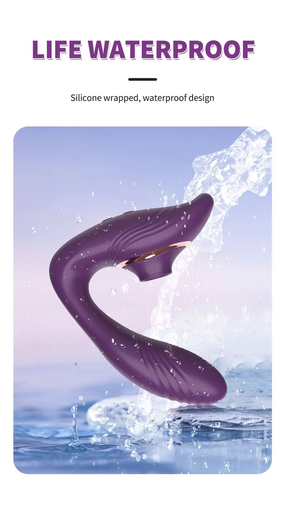 Máy massage Becky 2 đầu rung bú hút kích thích điểm G mạnh