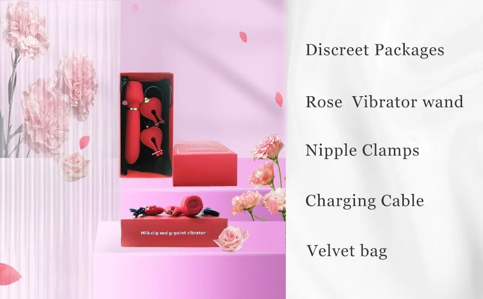 Chày rung 2 đầu điểm G tặng kẹp vú đầu ti kích thích cực đỉnh