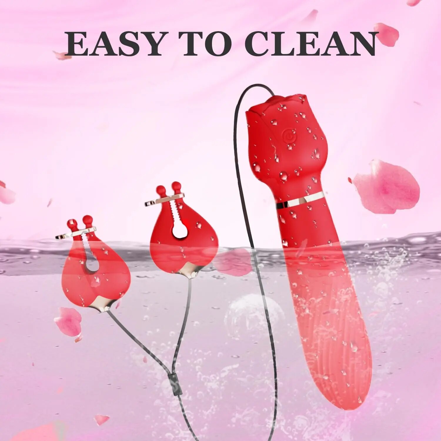 Chày rung 2 đầu điểm G tặng kẹp vú đầu ti kích thích cực đỉnh