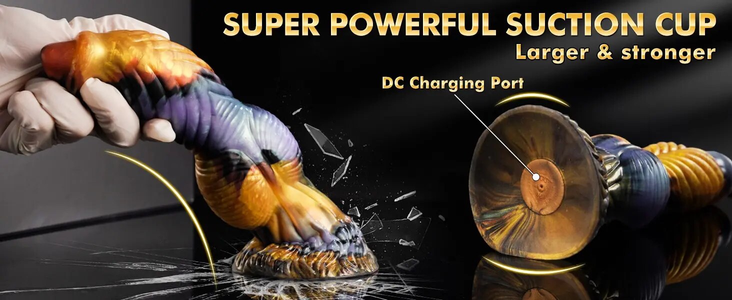 Dương vật giả rung thụt mạnh dính tường, siêu thực, kích thích