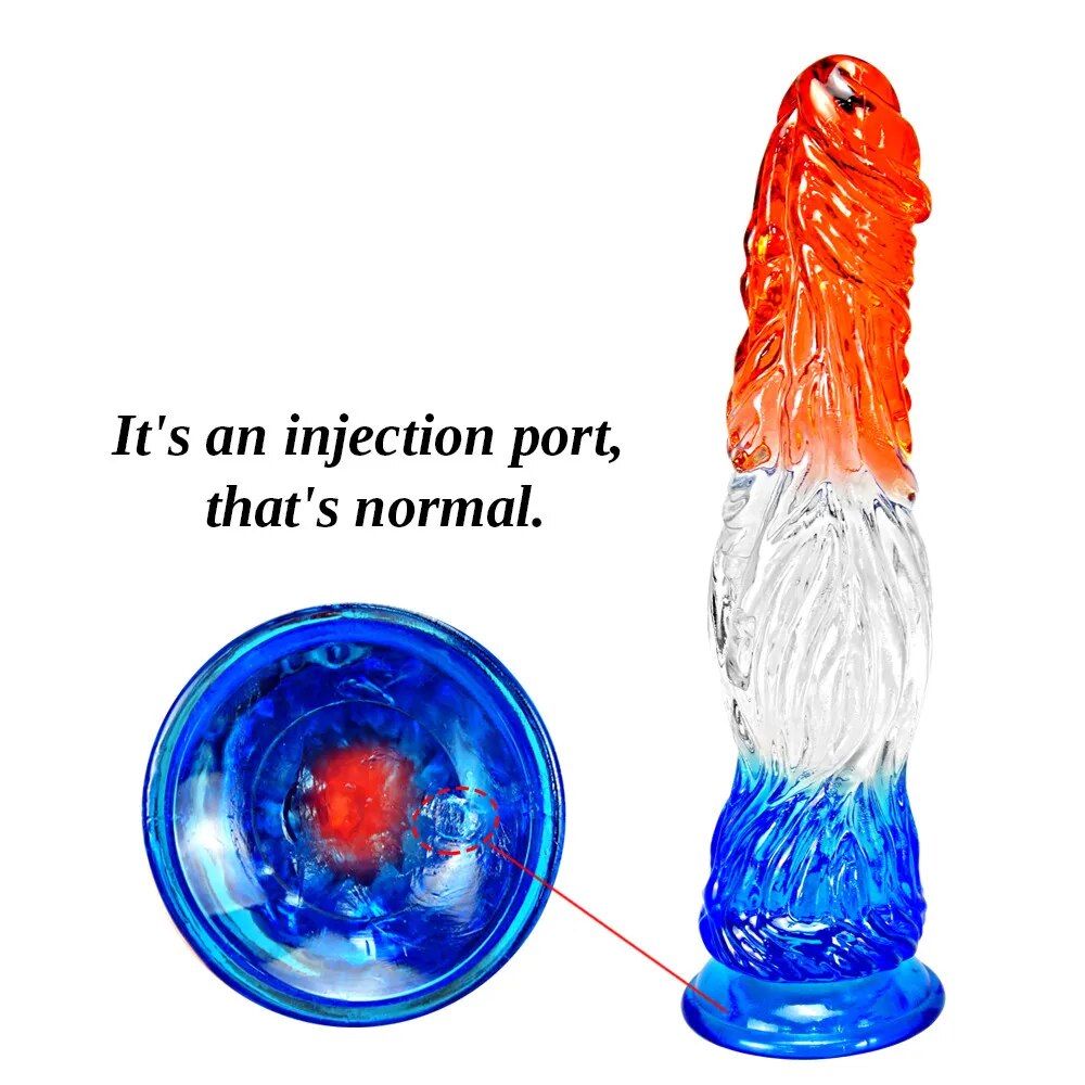 Dương vật giả silicon đa màu dính tường hút mạnh kích thích G