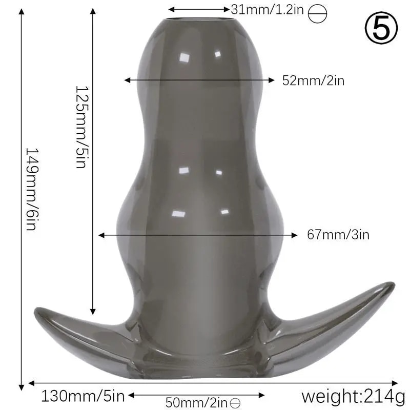 Phích cắm hậu môn silicon mềm mại rỗng ruột siêu thoải mái