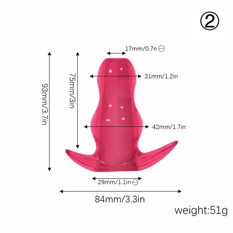 Phích cắm hậu môn silicon mềm mại rỗng ruột siêu thoải mái