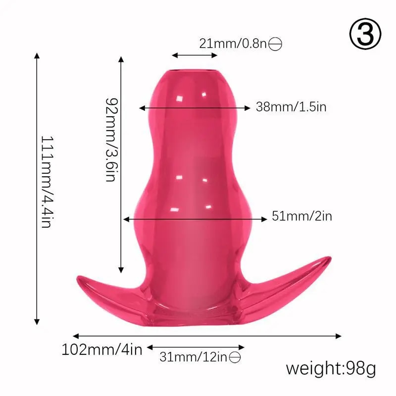 Phích cắm hậu môn silicon mềm mại rỗng ruột siêu thoải mái