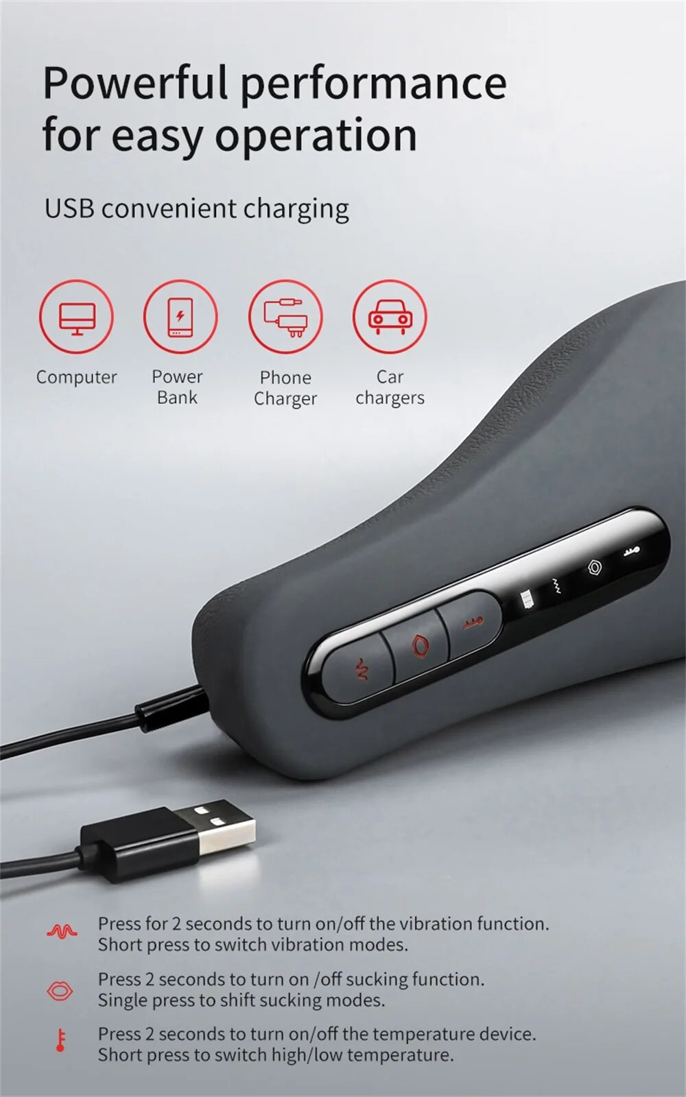 Máy bú mút AirTurn 2 OTouch đa chức năng rung hút co bóp nhiệt