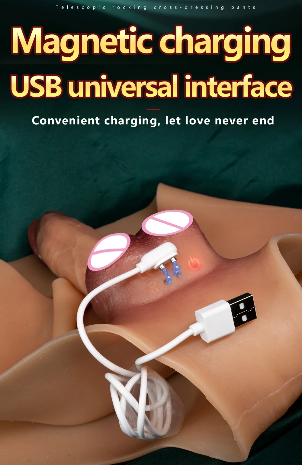 Quần lót silicon dương vật giả rung thụt điều khiển từ xa kích thích