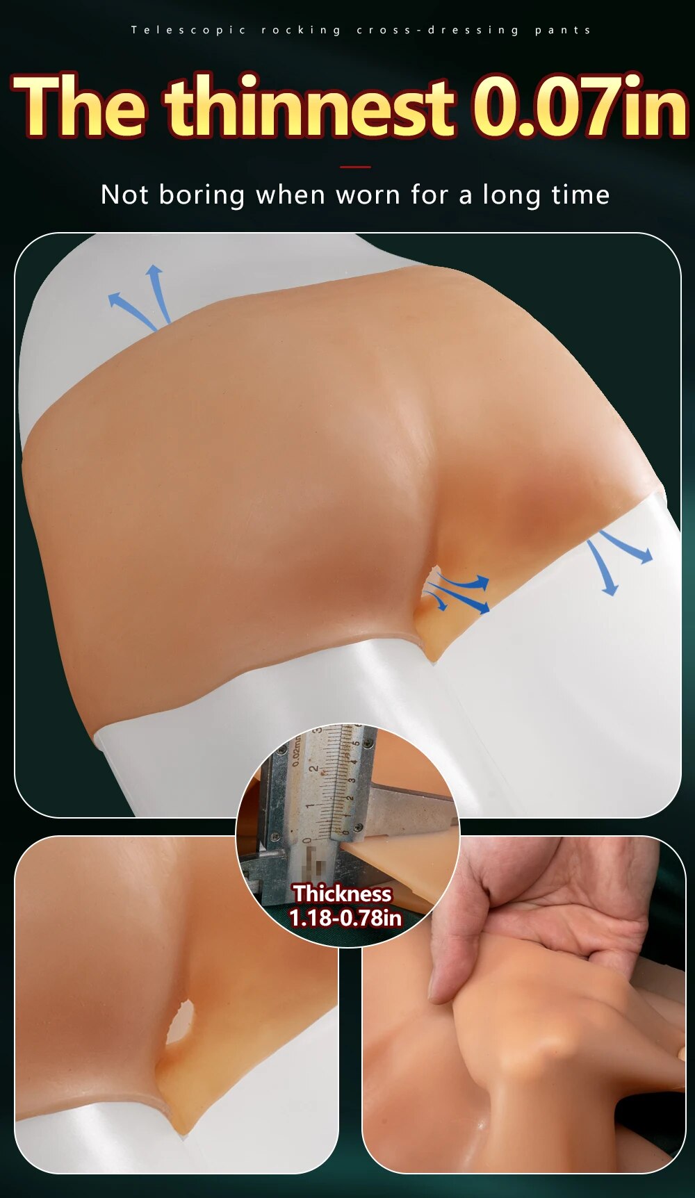 Quần lót silicon dương vật giả rung thụt điều khiển từ xa kích thích