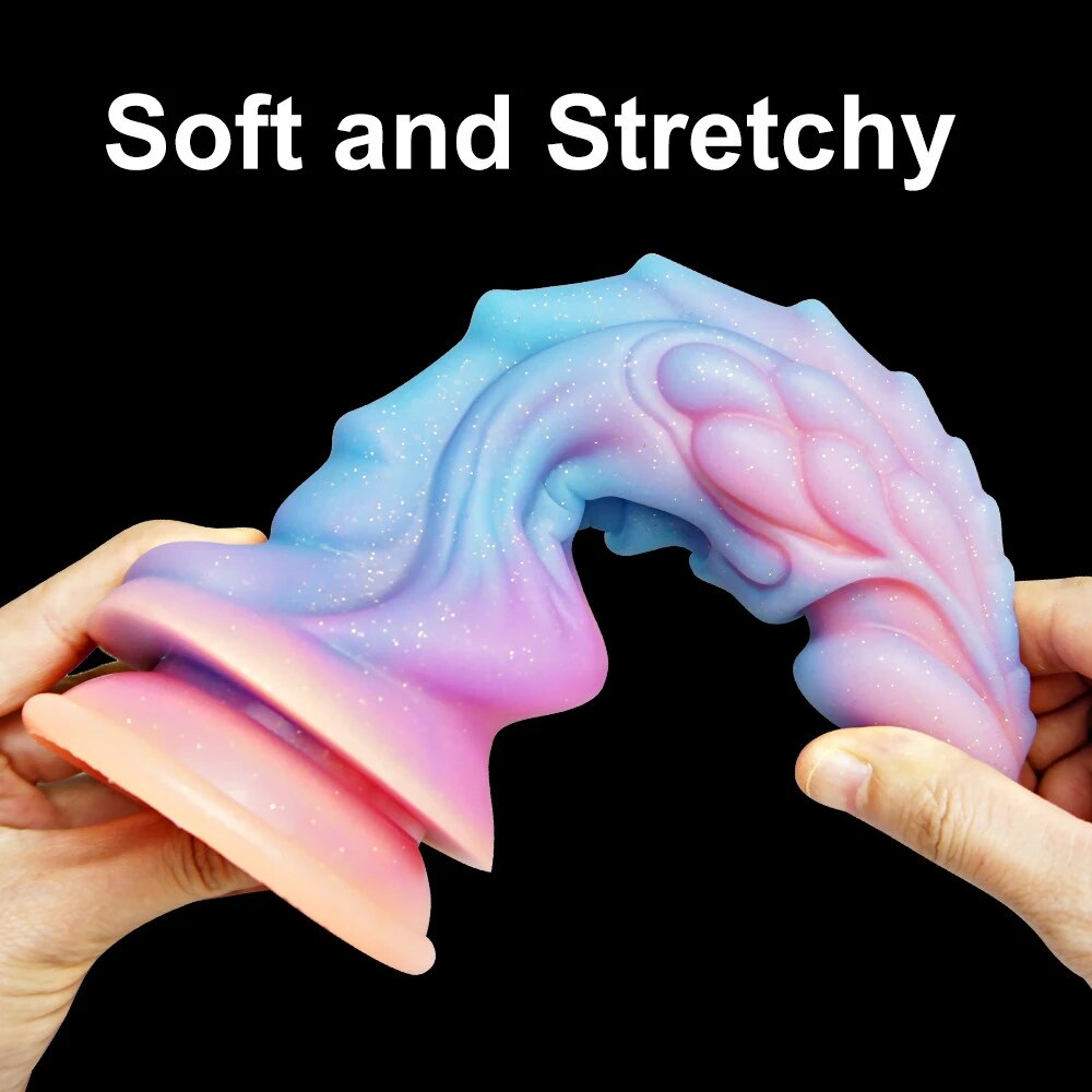 Đồ chơi tình dục phát sáng rồng lớn nhiều màu đế dán tường