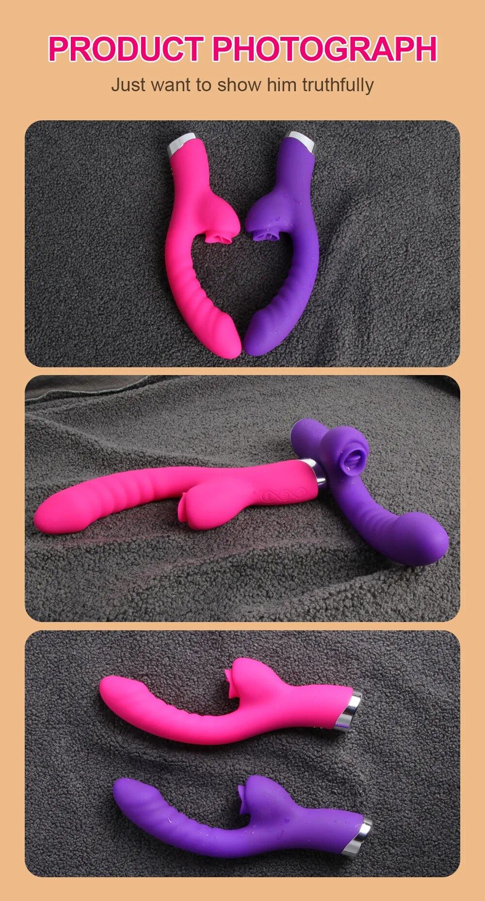 Dương vật giả rung mạnh đa năng kèm lưỡi liếm kích thích cực đã