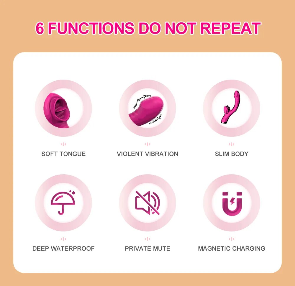 Dương vật giả rung mạnh đa năng kèm lưỡi liếm kích thích cực đã