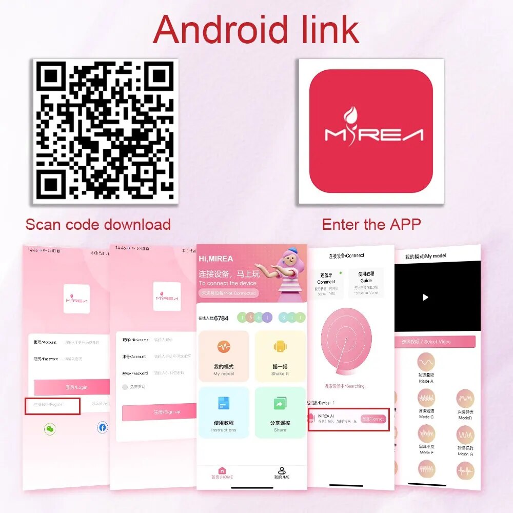 Dương vật giả Mirea tai thỏ Bluetooth app điều khiển hiện đại