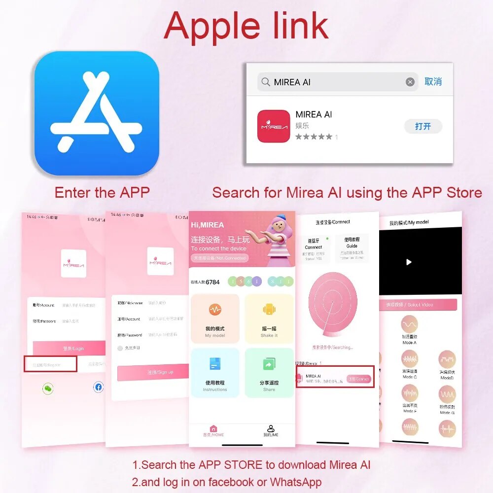 Dương vật giả Mirea tai thỏ Bluetooth app điều khiển hiện đại