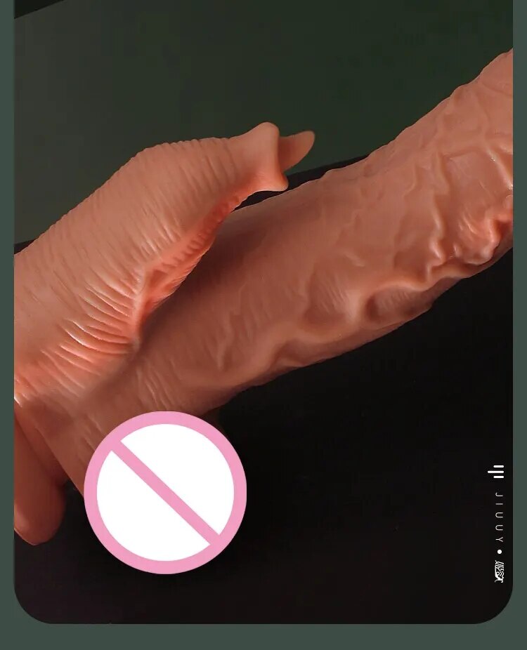 Dương vật giả Jiuuy rung thụt thổi hút kèm nhánh phụ đế dính tường